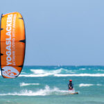 YogaSlackers Co-Founder Sam Salwei showcasing his custom Ozone Edge 11m kite!