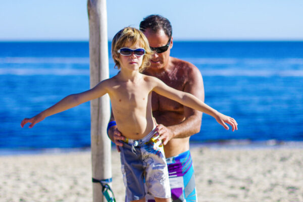 Children can be very natural at slacklining.